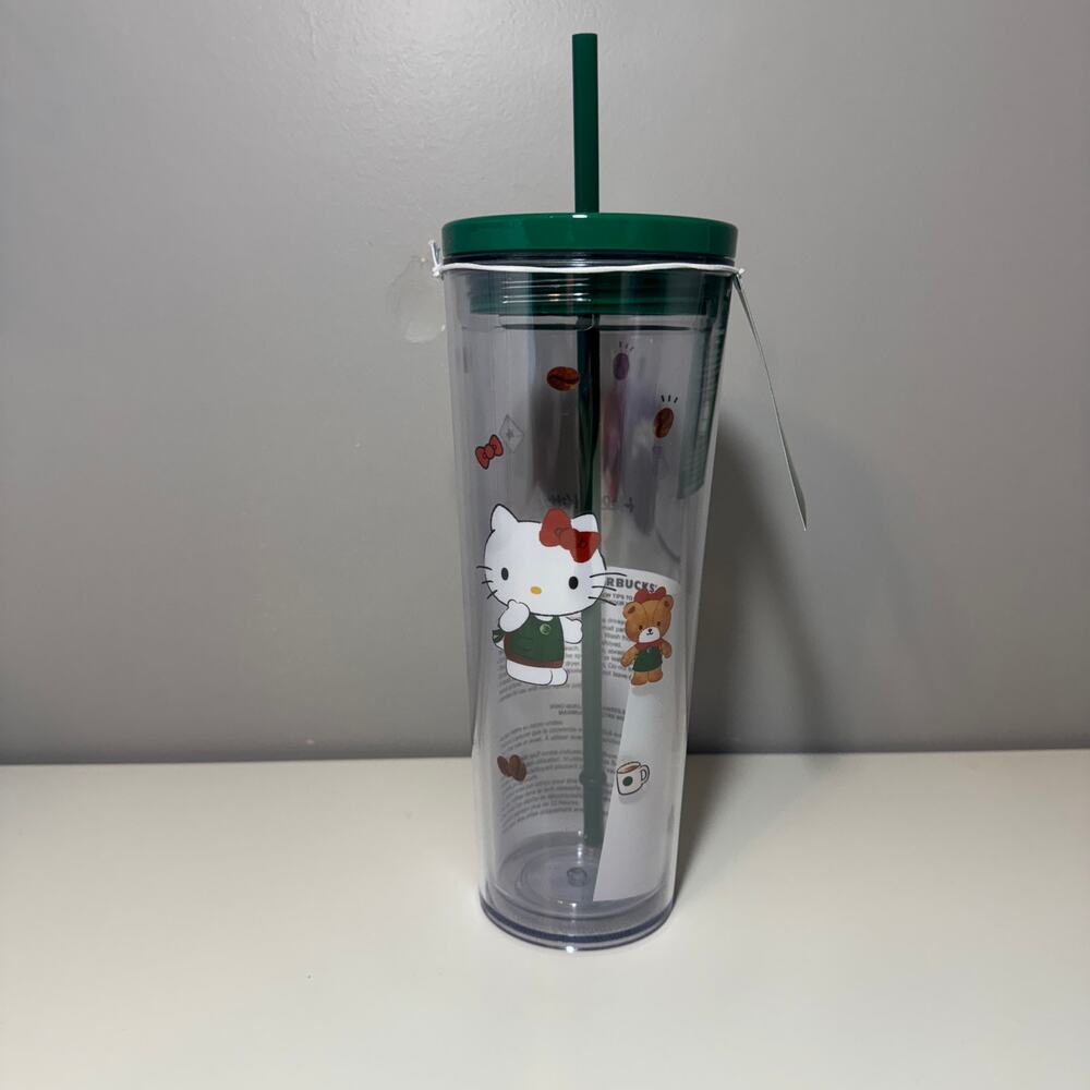 Hello Kitty × Starbucks 24oz Cold Cup with Straw – Limited Edition